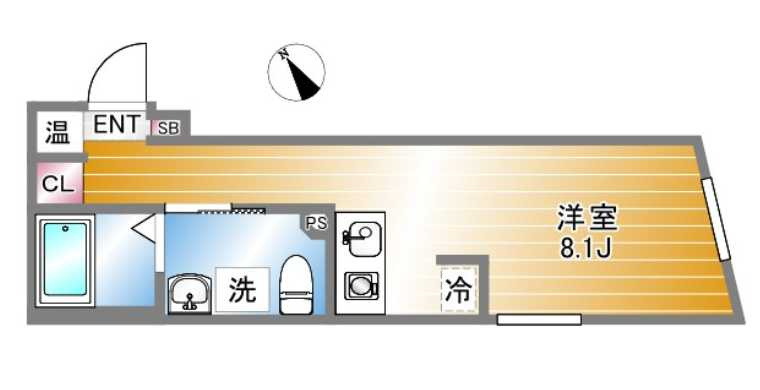 GRANQUALWAKABAYASHI　ネット無料　駅近　ペット相談の間取り