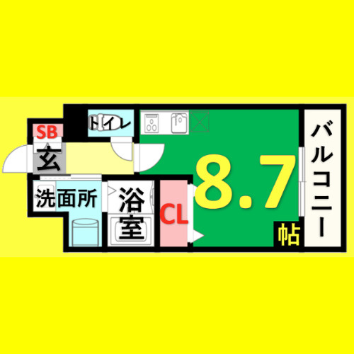 アルバ志賀本通　名古屋市賃貸　仲介手数料無料の間取り