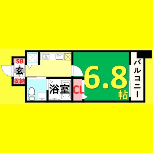 ラ・ヴィ・アン・ローズ　名古屋市賃貸　仲介手数料無料の間取り