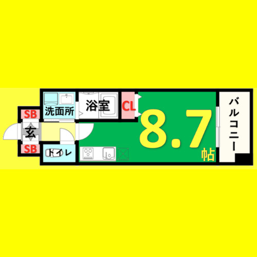 ラ・ヴィ・アン・ローズ　名古屋市賃貸　仲介手数料無料の間取り