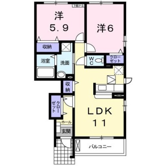 【間取り】 | メゾン・ド・ラフィネ　Ｂ
