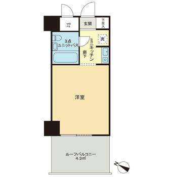 ライオンズマンション横浜長者町南の間取り