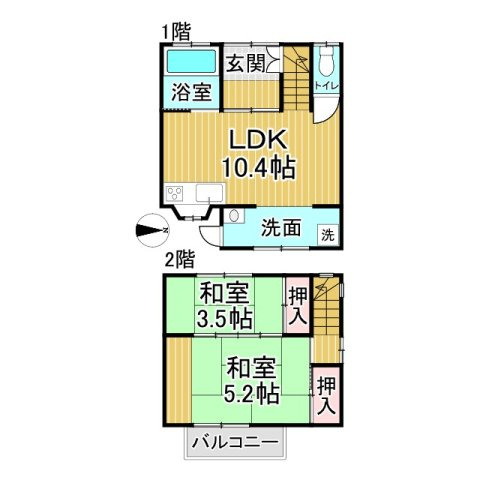 和歌山市太田貸家の間取り