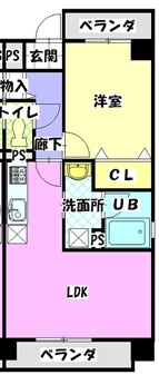 リブ荒池の間取り