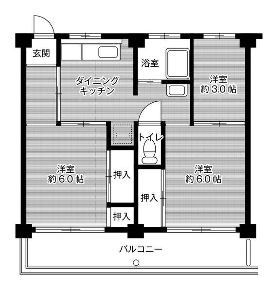 ビレッジハウス東野2号棟の間取り