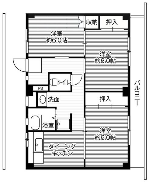 ビレッジハウス荒川2号棟の間取り