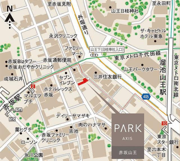 【地図】 | パークアクシス赤坂山王
