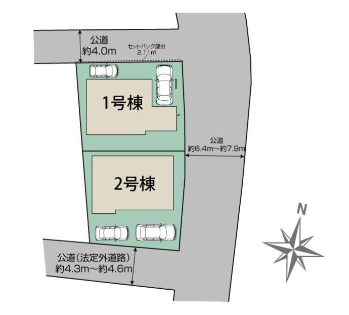 厚木市戸室2丁目新築戸建て　1号棟の区画図|区画図「厚木市戸室2丁目新築戸建て」