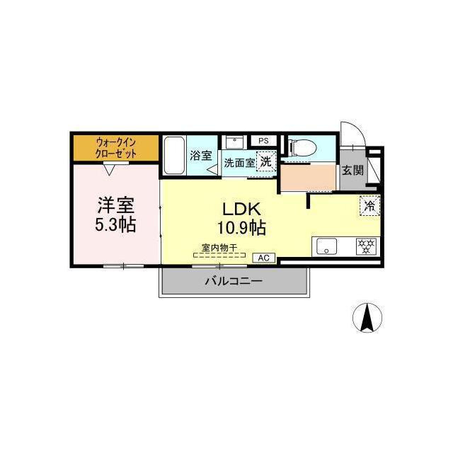 瑞穂市稲里のアパートの間取り