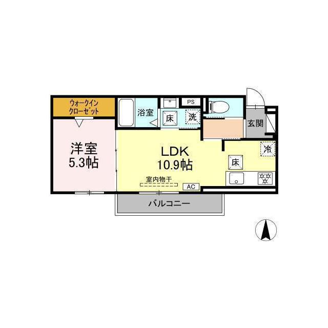 瑞穂市稲里のアパートの間取り