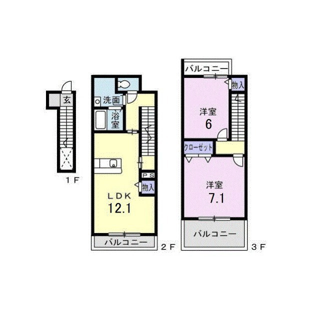 クラール　ブリーゼの間取り