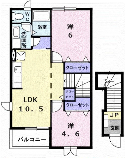 グリーンヒル　Ａの間取り