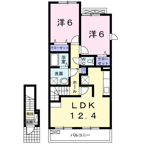 コーポロマンＤの間取り