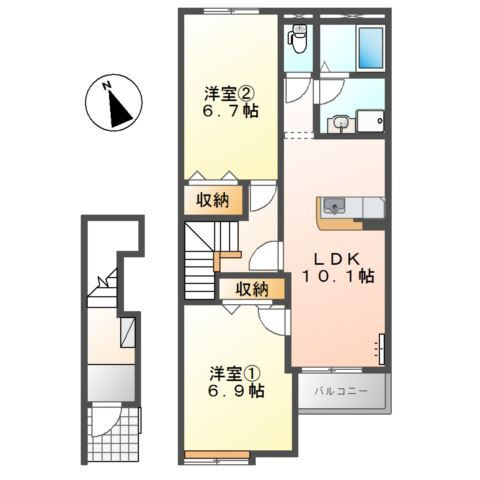ＬＥ　ＭＩＲＡＧＥ（レ　ミラージ）の間取り