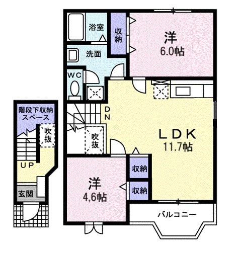 フォンターナ　サノＢの間取り