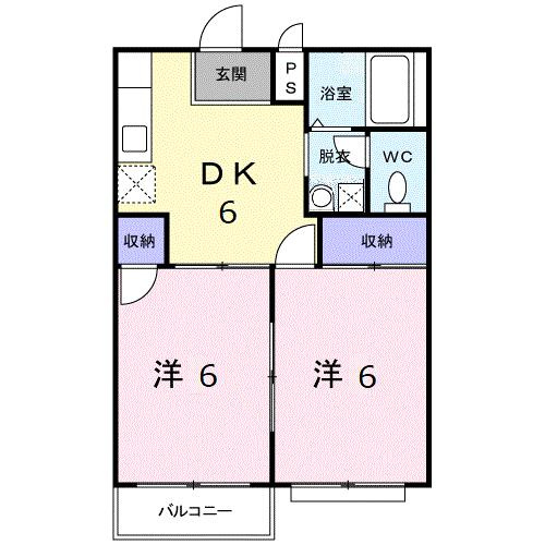 エルディムふじおかＢの間取り