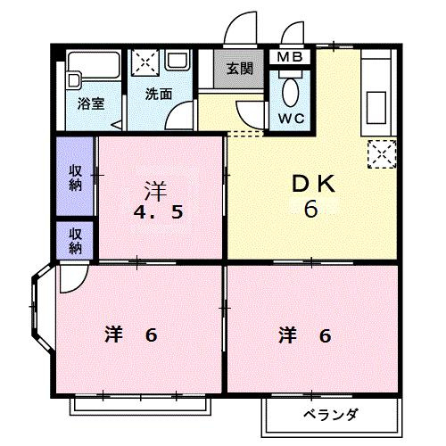 エルディム立田の間取り