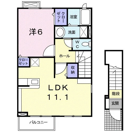 ヴァンベールＡの間取り