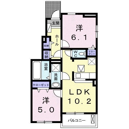 フルール・クレアⅢの間取り