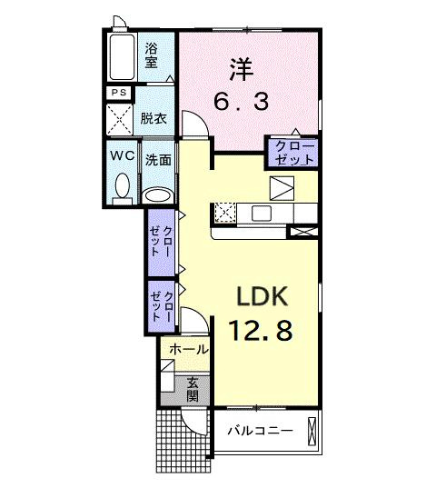 クレメントヒルＡ棟の間取り