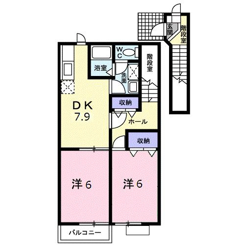 メゾンヴァンベールⅢの間取り