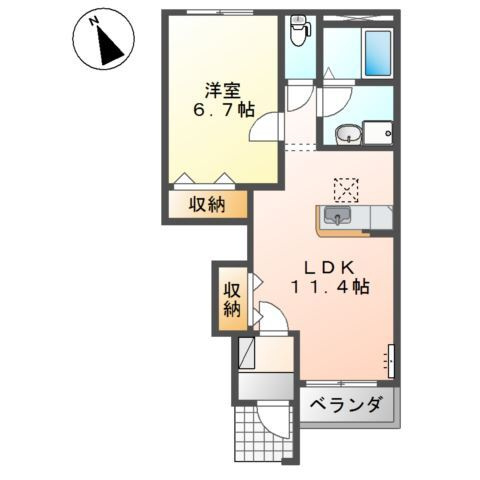 ＬＥ　ＭＩＲＡＧＥ（レ　ミラージ）の間取り