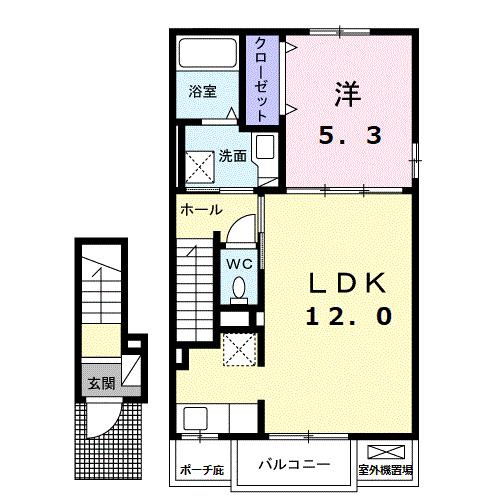 スール　ソレイユ　ココル　Ⅰの間取り
