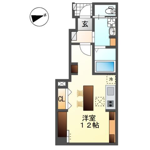 コーポ峯のハタの間取り