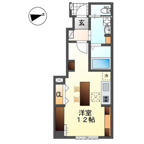 コーポ峯のハタの間取り