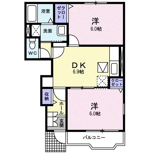 プロムナードＢの間取り
