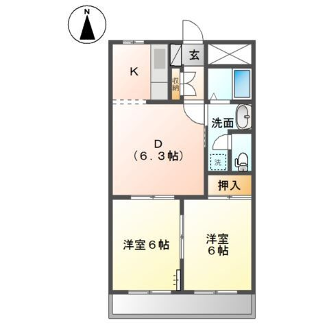 メゾンリヴィエールＦＵＪＩの間取り
