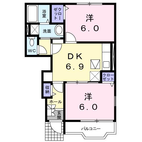 シャンド・ベルＢの間取り