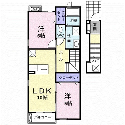 リバーサイドＡの間取り