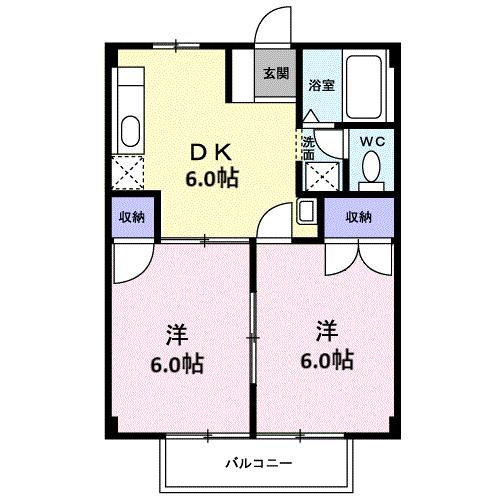 ドミール小林Ⅱの間取り