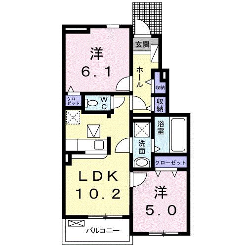 フルール・クレアⅢの間取り