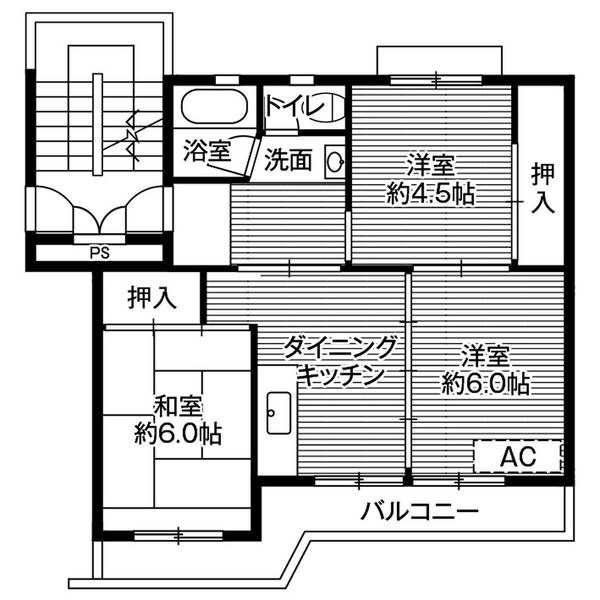 ビレッジハウス宮成2号棟の間取り