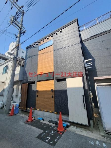 新築賃貸長屋の外観