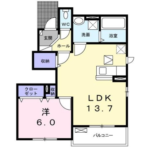 【間取り】 | エスポワールあさみぞ　Ⅰ