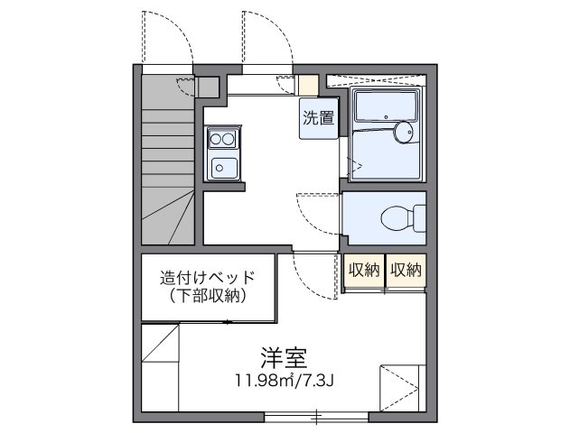 レオパレス中田第三の間取り