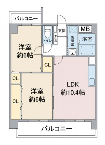 レージュ幸心の間取り