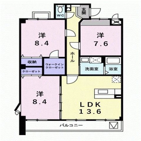 ベル　アンジュの間取り