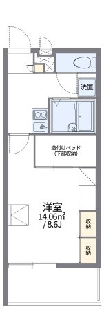 レオパレスｍａｎｏｎ２の間取り