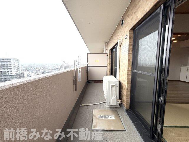 【中古マンション】高崎市高砂町　エクレール高崎　1306号室　２LDKのバルコニー|バルコニー付きです