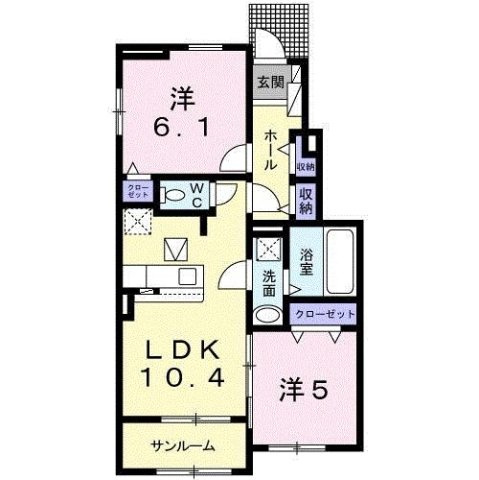 コート・ダジュール緑町　Ⅰの間取り