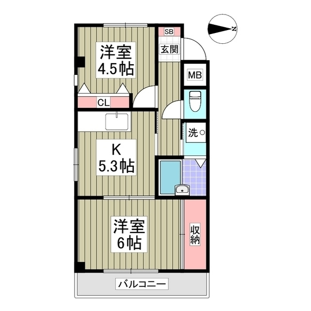 サンライズ中川の間取り