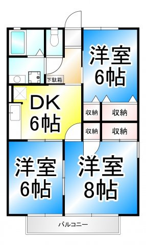 ハイライズ若槻の間取り