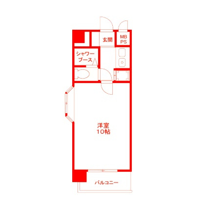 藤沢市藤沢の賃貸マンションの間取り