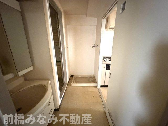 【中古マンション】前橋市天川原町　グリーンキャピタル前橋　１階　３LDKの独立洗面台|朝の身支度には欠かせない独立洗面化粧台