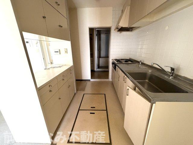 【中古マンション】前橋市天川原町　グリーンキャピタル前橋　１階　３LDKのキッチン|コンパクトなキッチンで掃除もラクラク