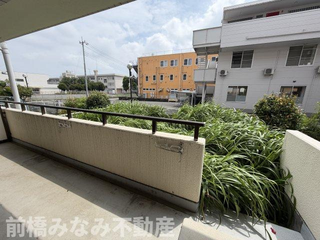 【中古マンション】前橋市天川原町　グリーンキャピタル前橋　１階　３LDKのバルコニー|開放的で明るい空間を演出してくれるバルコニーです